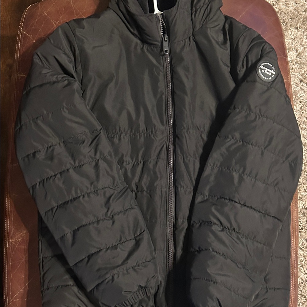 Abercrombie Kids Black Water-Resistant Jacket/light weight coat.